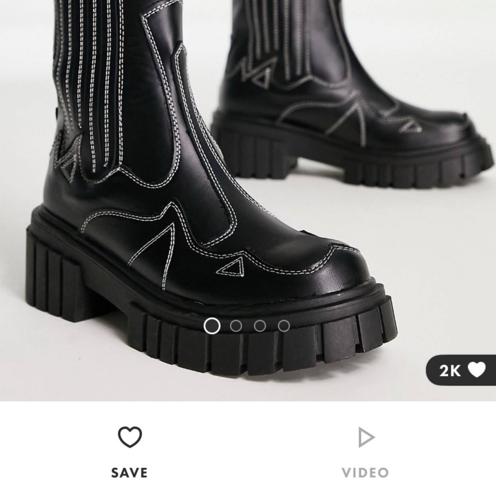 BRAND NEW Public desire chunky western boots - Picture 3 of 5